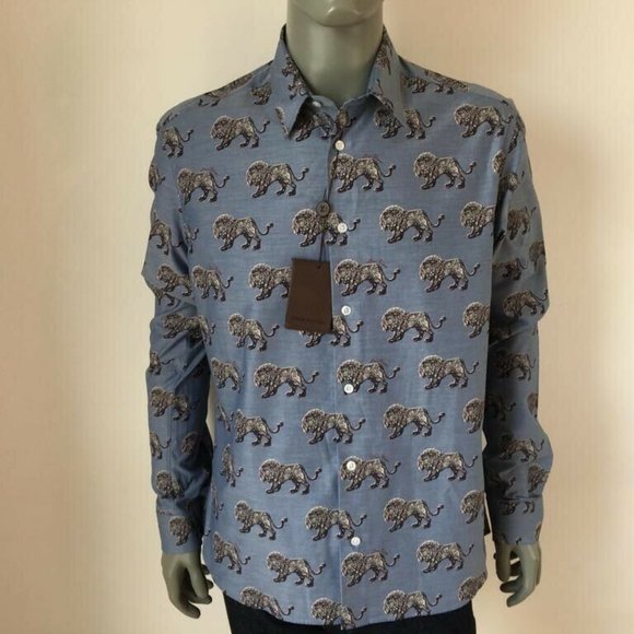 New Authentic Men Louis Vuitton Chapman Lion Shirt - Picture 2 of 10